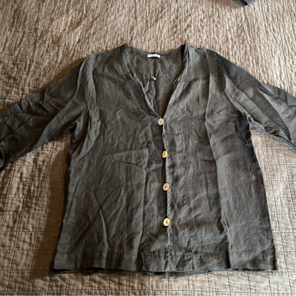 Marc Ware‎ Buttonup Linen Blouse Size M - Picture 1 of 5